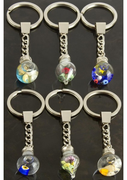 Sulu Karışık Fanus Anahtarlık