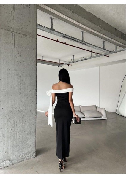 Kadın Madonna Yaka Skuba Krep Kumaş Kurdale Detay Elbise fiyatları