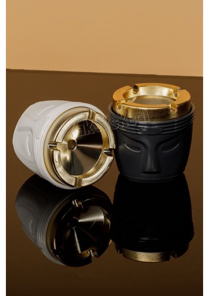2'li Set Gold Kapaklı Kokusuz Küllük 7174031