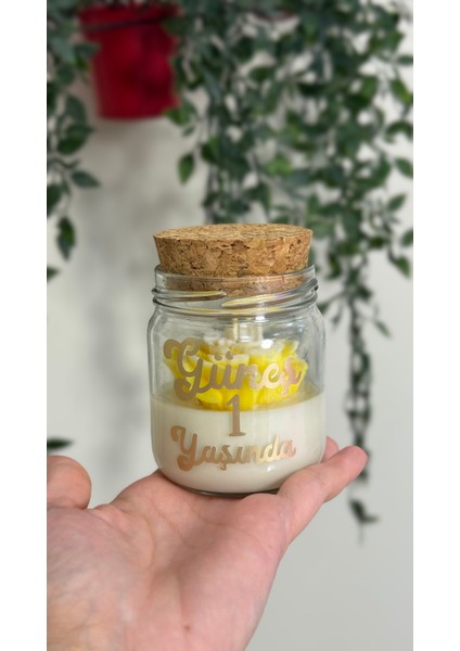 Mantar Kapaklı Cam Şişede 15 Adet Soyawax Mum, Doğum Günü Hediyesi, Bebek Mevlüdü, Sünnet Hatırası, Babyshower, Diş Partisi, Yenidoğan Hediyelik Mum