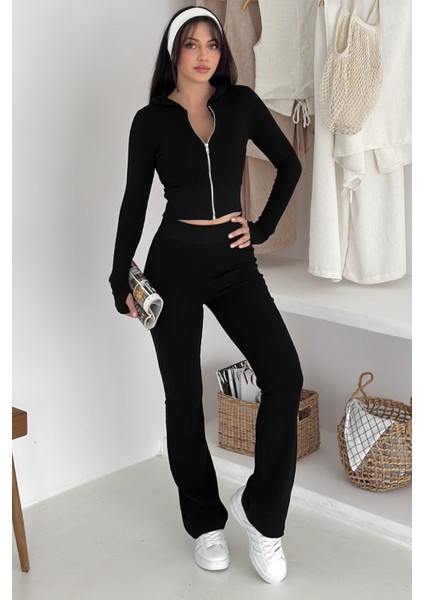 Kadın Likralı Fermuarlı Takım – Cesur & Vücuda Oturan Stil modelleri