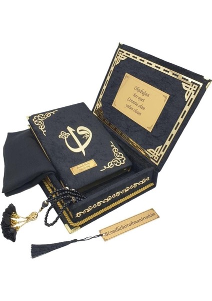 Anneler Gününe Özel Orta Boy Reşal Kutulu Kur'an-I Kerim Siyah