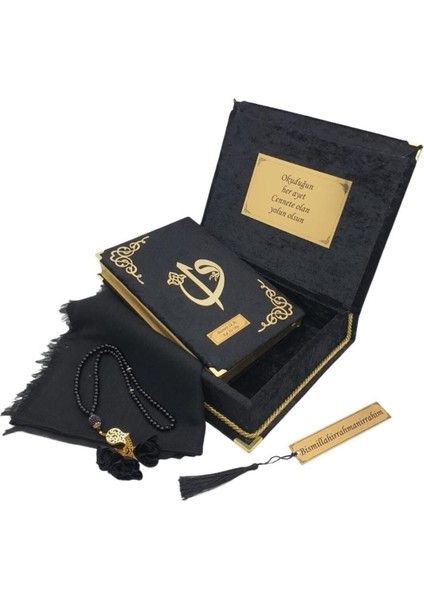 Anneler Gününe Özel Orta Boy Reşal Kutulu Kur'an-I Kerim Siyah modelleri