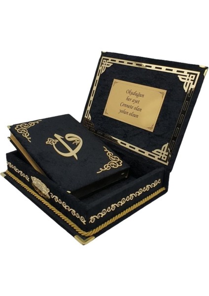 Anneler Gününe Özel Orta Boy Reşal Kutulu Kur'an-I Kerim Siyah