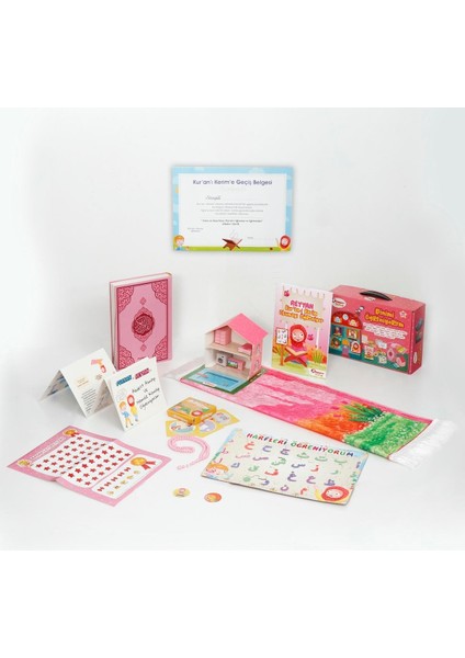 Reyyan Çocuk 12 Parça Dinimi Öğreniyorum Seti Pembe fırsatları