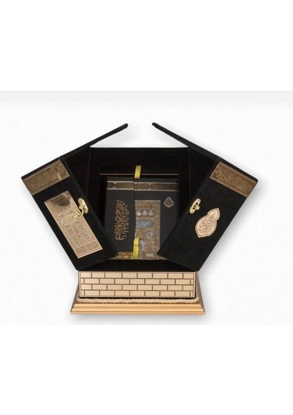 Kur’an-I Kerim Muhafazalı Kabe Maket Hafız Boy Kur’an-I Kerim Yazı Hatıra Hediyelik