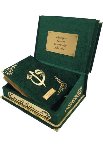 Anneler Gününe Özel Orta Boy Rahleli Reşal Kutulu Kur'an-I Kerim Yeşil fırsatları