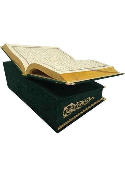 Anneler Gününe Özel Orta Boy Rahleli Reşal Kutulu Kur'an-I Kerim Yeşil indirimleri