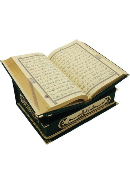 Anneler Gününe Özel Orta Boy Rahleli Reşal Kutulu Kur'an-I Kerim Yeşil