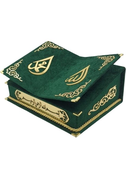 Anneler Gününe Özel Orta Boy Rahleli Reşal Kutulu Kur'an-I Kerim Yeşil