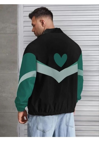 Unisex Uzun Kollu Paraşüt Kumaş Rüzgarlik - Siyah fiyatları