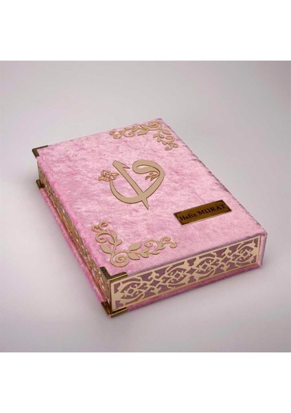 Şal + Tesbih + Kuran Hediye Seti (Orta Boy, Bebe Pembe, Gold Pleksi) fiyatları