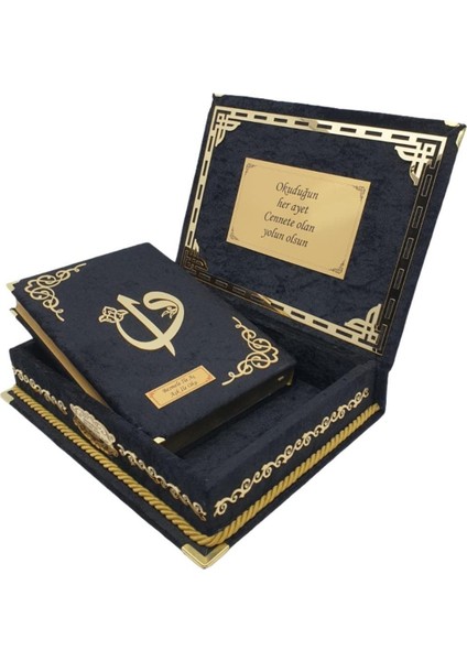 Öğretmenler Günü Hediye Kuranı Kerim Seti Özel Kadife Kutulu Siyah fiyatları