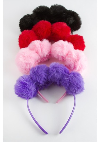 Ponponlu Tüylü Taç