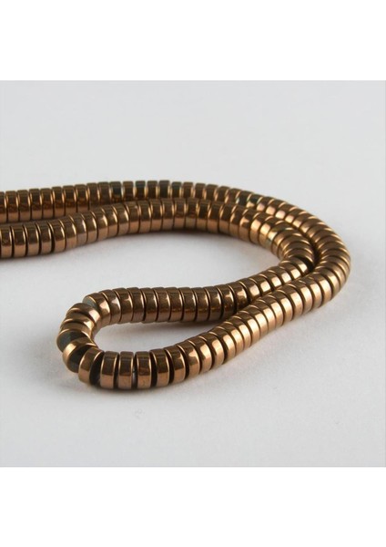 Hematit Rondela Disk Taşı 6 mm