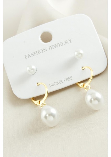 4 Adet Damla Inci Küpe