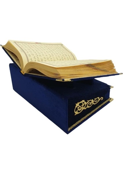 Dini Hediye Orta Boy Rahleli Reşal Kutulu Kur'an-I Kerim Lacivert fiyatları