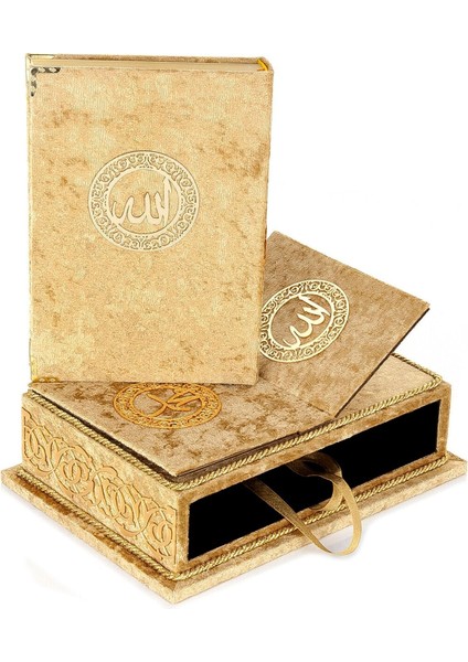 Masa.üstü.rahleli.kadife.kaplı.sandıklı.kuranı.kerim.seti.-.rahiya.serisi.gold fiyatları