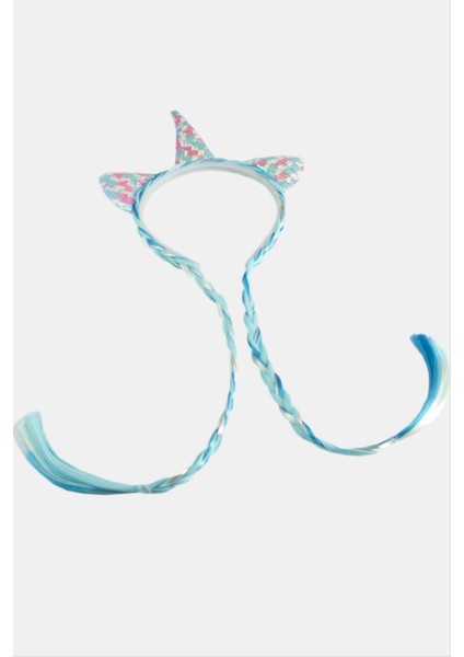 Unicrn Renkli Kulaklı Örgülü Taç modelleri