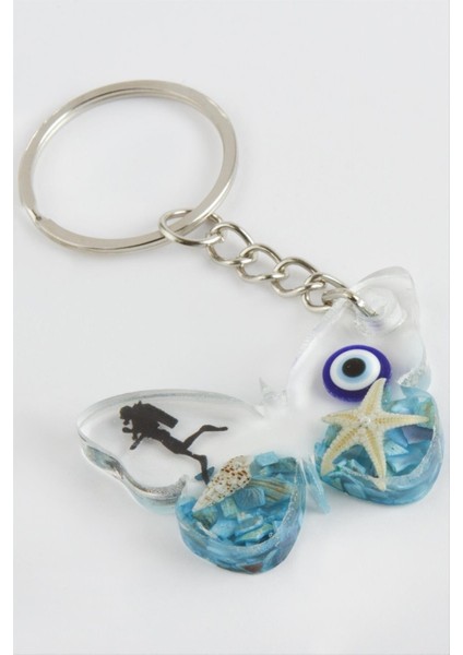 Kelebek Epoksi Anahtarlık