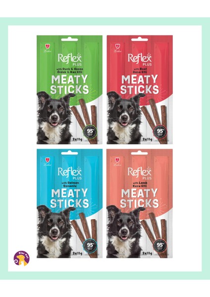 Meaty Sticks Köpek Ödül Çubuğu 3 x 11 gr 4 Paket