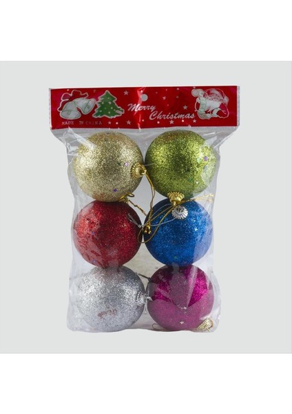 6 Adet Orta Cici Top Yılbaşı Ağaç Süsü fiyatları