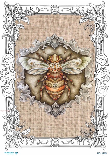 Diamond Pirinç Dekopaj Kağıdı - 1495