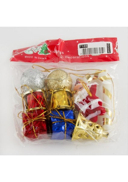 9 Adet Karışık Yılbaşı Ağaç Süsü