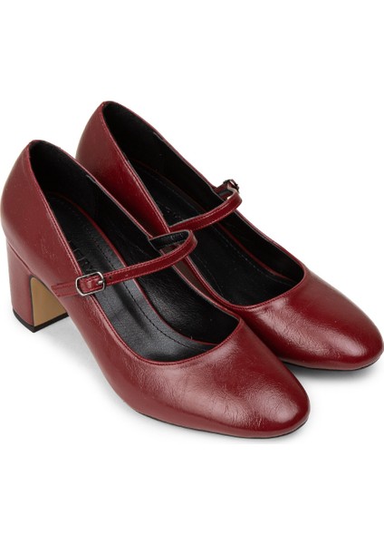 Kadın Vintage Bordo Rugan Mary Jane Ayakkabı - K7100ZBRDM01 modelleri