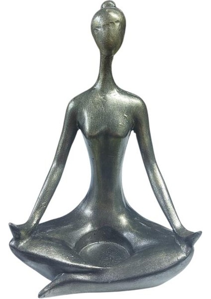 Yogacı Kız Mumluk Antrasit 19X13CM