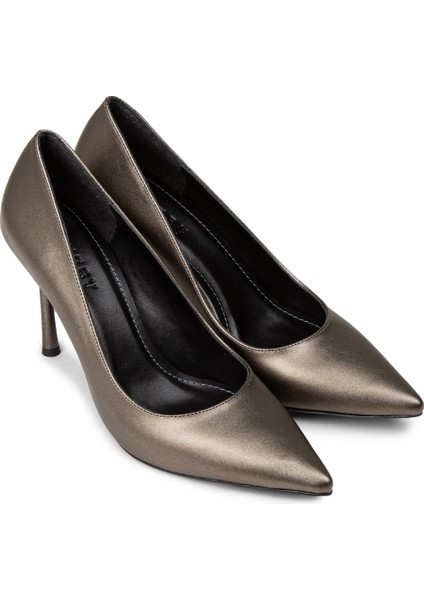 Kadın Platin Renkli Stiletto Topuklu Ayakkabı - P4539ZPLTM01 modelleri