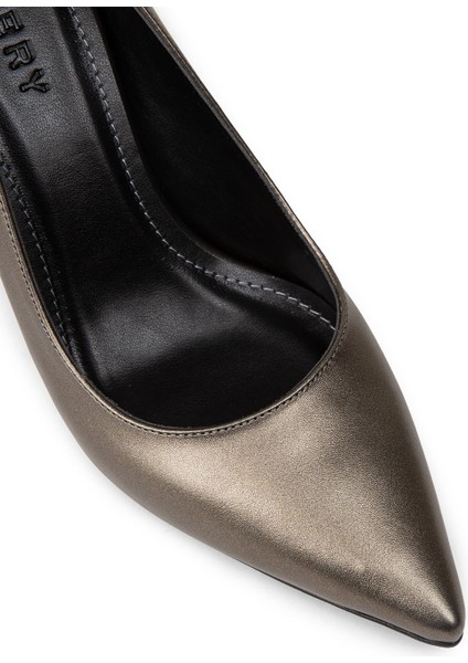 Kadın Platin Renkli Stiletto Topuklu Ayakkabı - P4539ZPLTM01 fırsatları