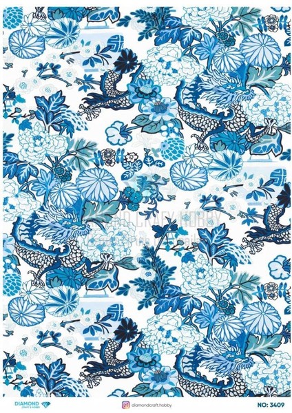 Diamond Pirinç Dekopaj Kağıdı - 3409