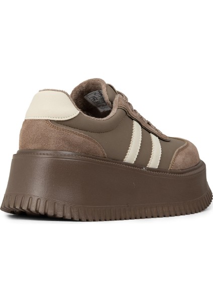 Kadın Vizon Renkli Hakiki Süet Platform Sneaker - E8031ZVZNC01 fiyatları