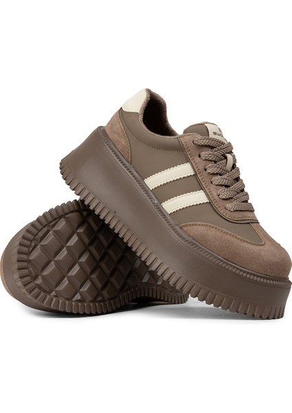 Kadın Vizon Renkli Hakiki Süet Platform Sneaker - E8031ZVZNC01 modelleri