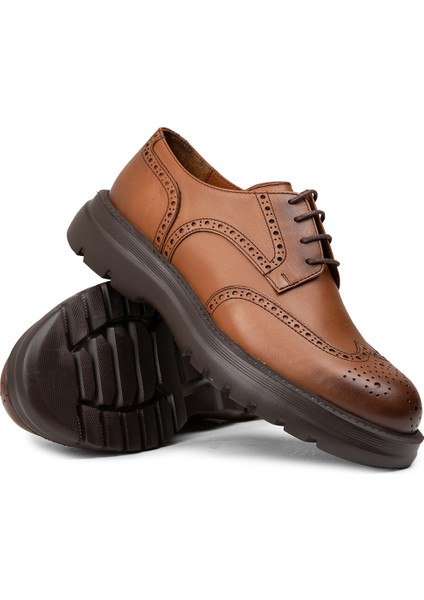 Erkek Hakiki Deri Taba Renk Günlük Ayakkabı - 01696MTBAE01 modelleri