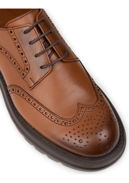 Erkek Hakiki Deri Taba Renk Günlük Ayakkabı - 01696MTBAE01 indirimleri