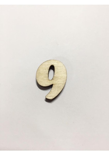 2,5cm Ahşap Harf ve Rakamlar - 9