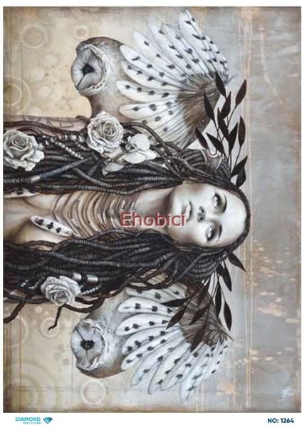 Diamond Pirinç Dekopaj Kağıdı - 1264