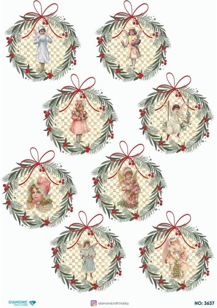 Diamond Pirinç Dekopaj Kağıdı - 3637