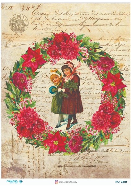 Diamond Pirinç Dekopaj Kağıdı - 3610