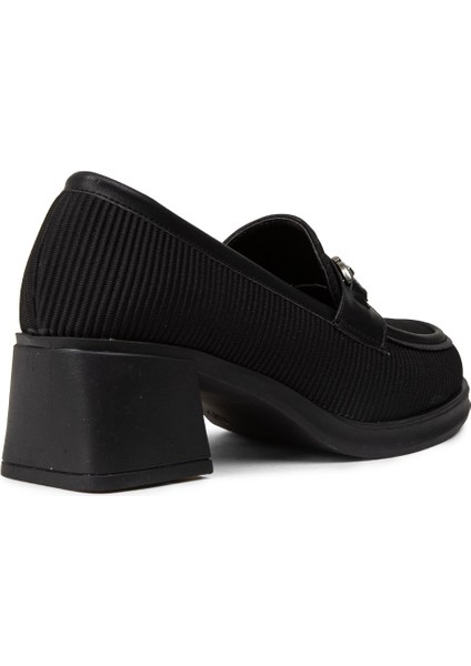 Kadın Siyah Topuklu Loafer Ayakkabı - K1463ZSYHC01 fiyatları