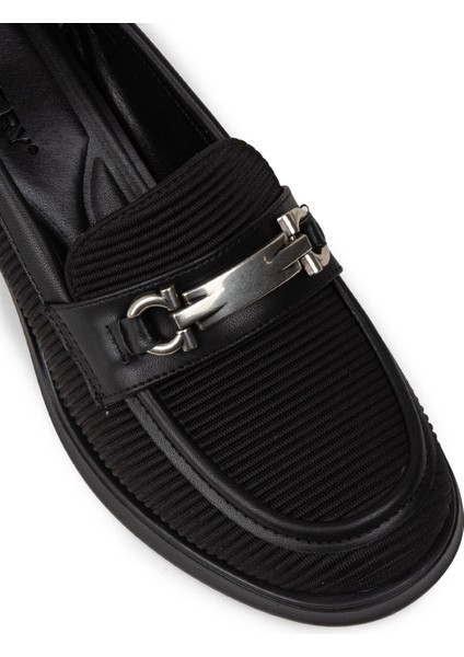 Kadın Siyah Topuklu Loafer Ayakkabı - K1463ZSYHC01 fırsatları