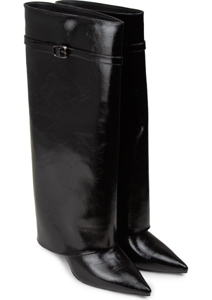 Kadın Rugan Siyah Çizme - K1416ZSYHM01 modelleri