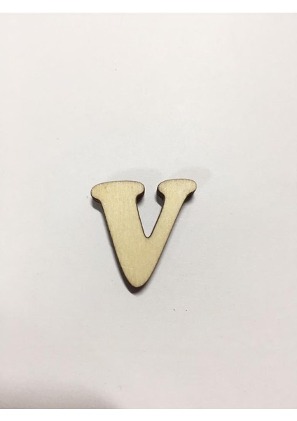 2,5cm Ahşap Harf ve Rakamlar - V