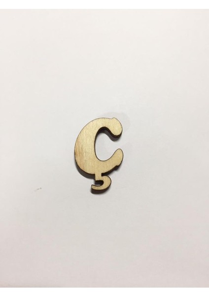 2,5cm Ahşap Harf ve Rakamlar - Ç