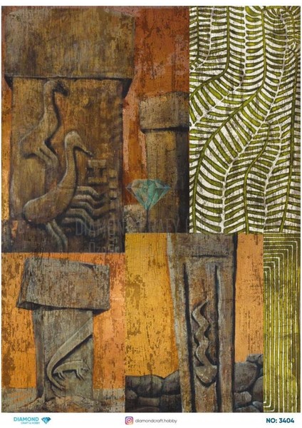 Diamond Pirinç Dekopaj Kağıdı - 3404