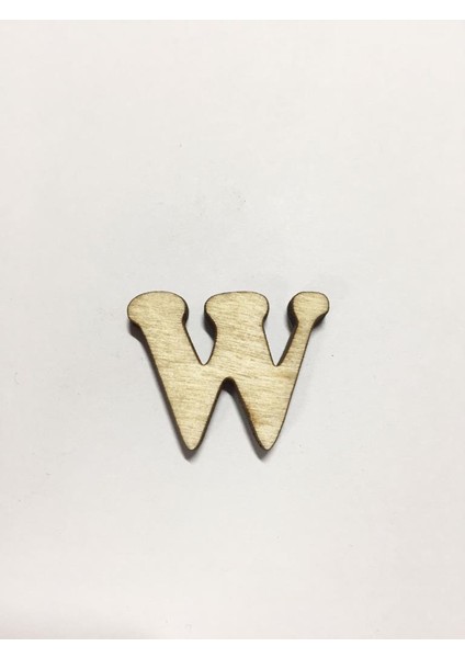 2,5cm Ahşap Harf ve Rakamlar - W