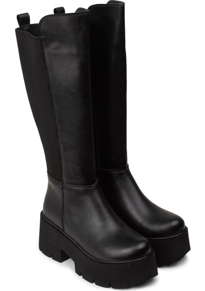 Kadın Siyah Platform Topuk Çizme - K6070ZSYHE01 modelleri