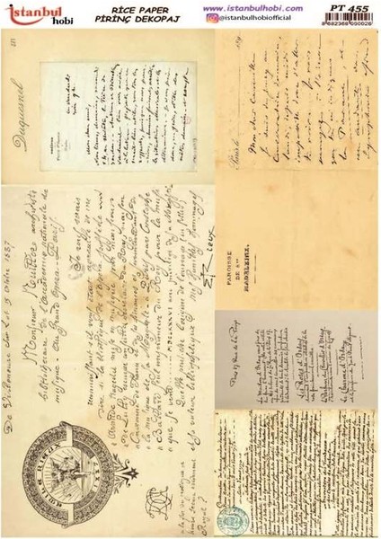 Pirinç Dekopaj Kağıdı 30X42CM PT-455 Yazı Mektup